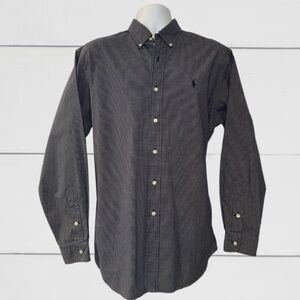 Y2K Ralph Lauren Ellington Fit Button-Down Shirt |Navy Micro-Check |Men’s-Large